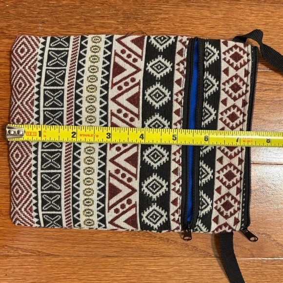 Boho Tribal Patterned Crossbody Bag Ethnic Woven Festival Travel Purse Small - Picture 5 of 5